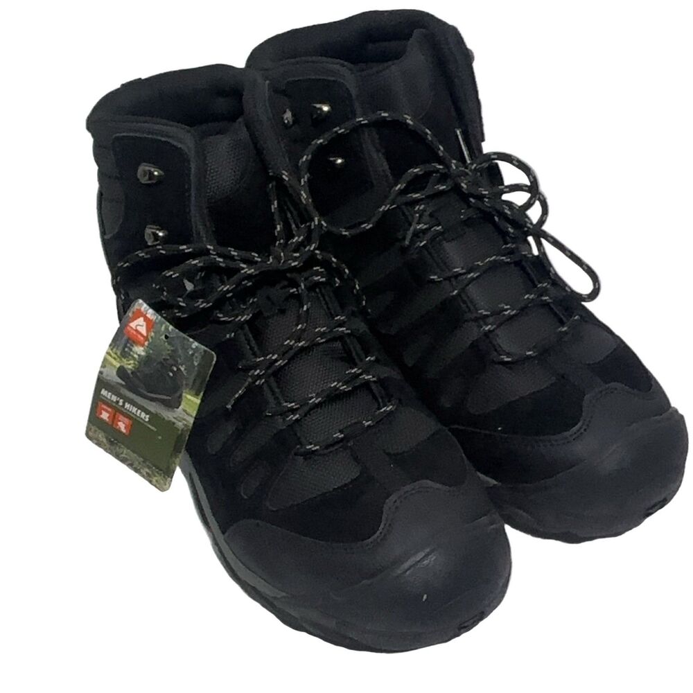Ozark Trail Tyrell Men's Black Synthetic Hiking Boots Size 14